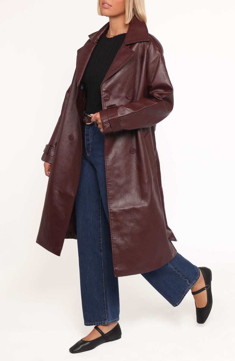 Petal & Pup Vita Faux Leather Jacket, Alternate, color, Burgundy