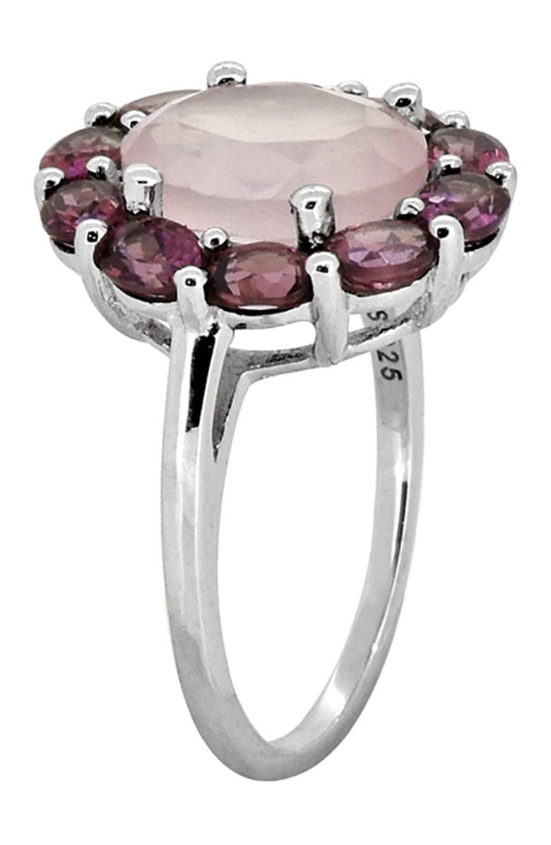 NITYA Sterling Silver Rose Quartz Rhodolite Garnet Ring | Nordstromrack
