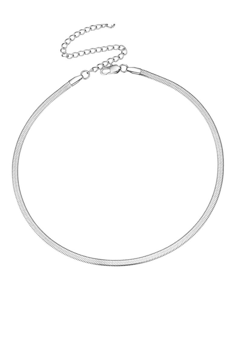 Hollywood Sensation Sleek Silver Snake Chain Necklace Timeless Elegance & Versatility, Alternate, color, Silver