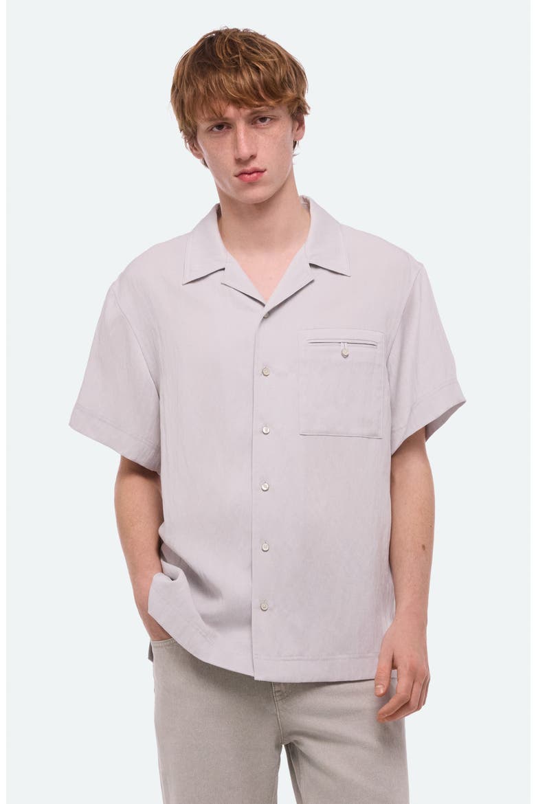 Solid Camp Shirt, Alternate, color, ICE
