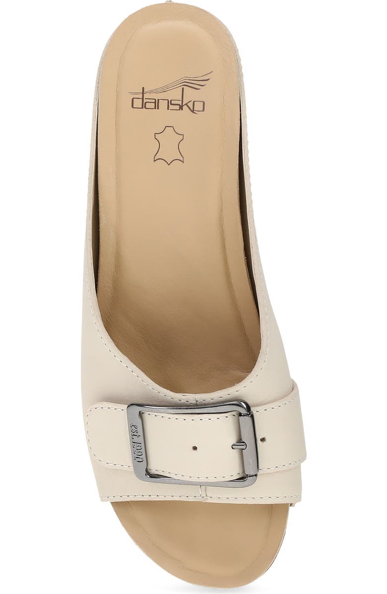 Dansko Adeline Platform Wedge Slide Sandal, Alternate, color, Bone Calf