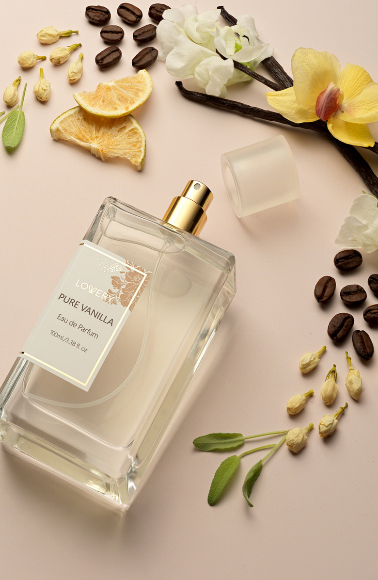 Lovery Pure Vanilla Perfume Fragrance Set - Long Lasting Perfume, Eau de Toilette Spray & Rollerball Perfume Oil, Alternate, color, Gold