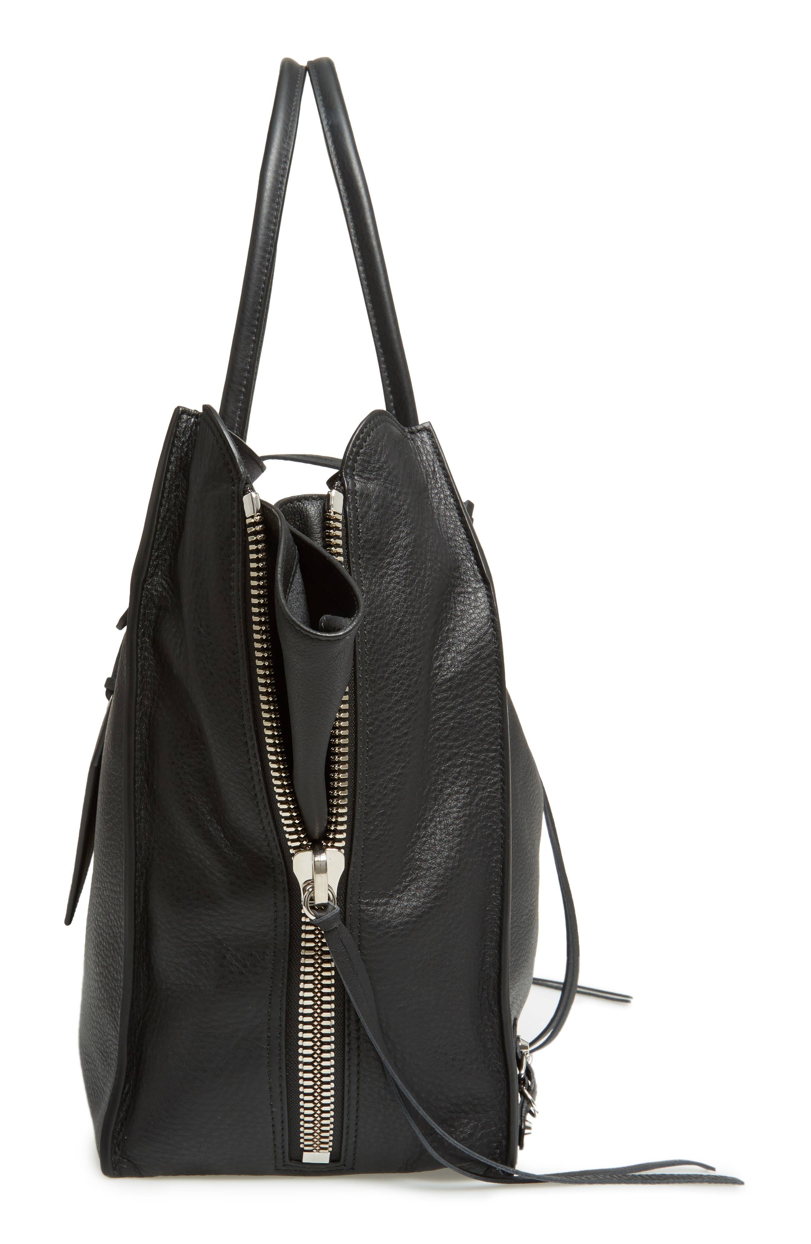 Balenciaga Papier A4 Zip Around Leather Tote, Alternate, color, 