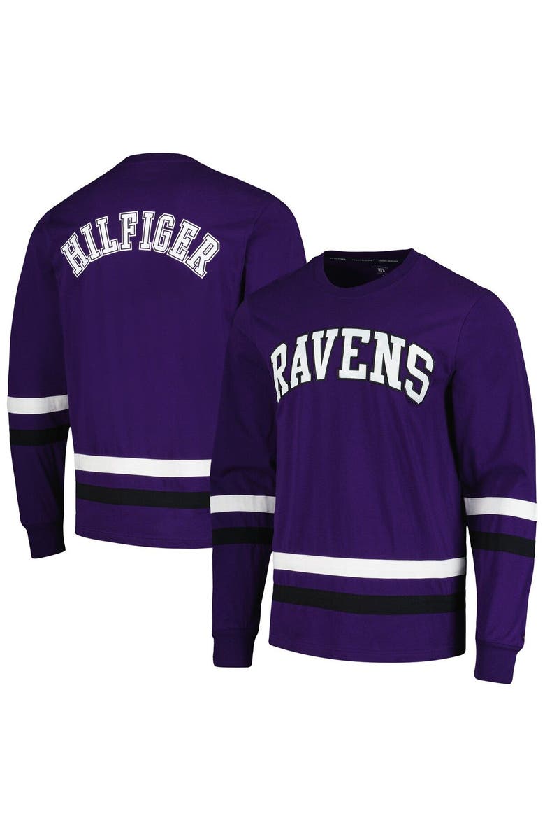 Tommy Hilfiger Men's Tommy Hilfiger Purple/Black Baltimore Ravens Nolan Long Sleeve T-Shirt, Main, color, 