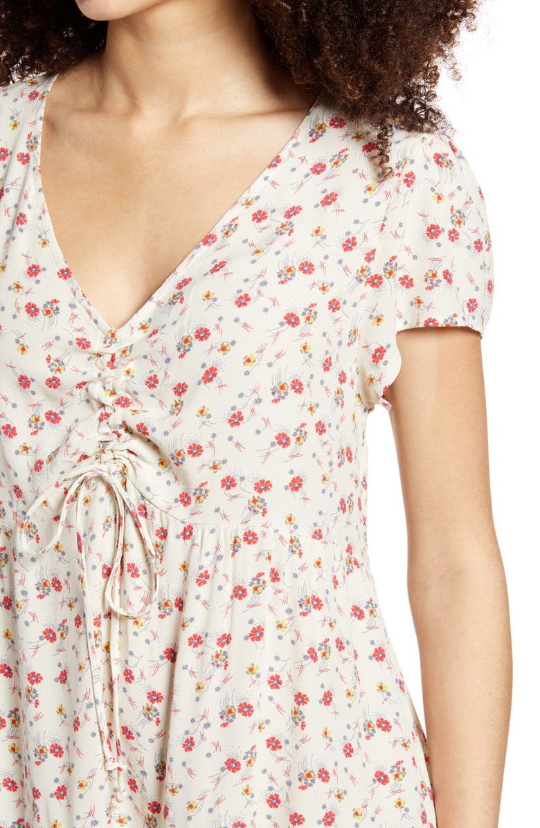 Kirious Floral Print Minidress, Alternate, color, 