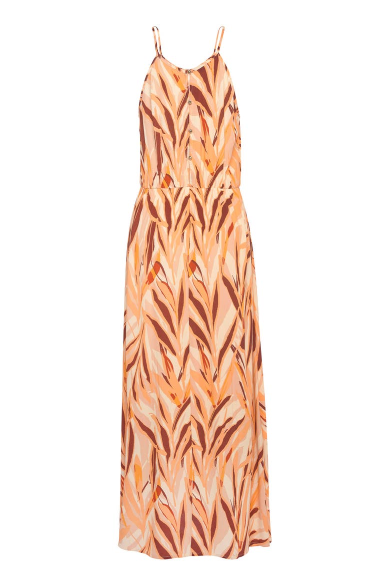 High Neck Sleeveless Maxi Dress, Alternate, color, Orange Brown