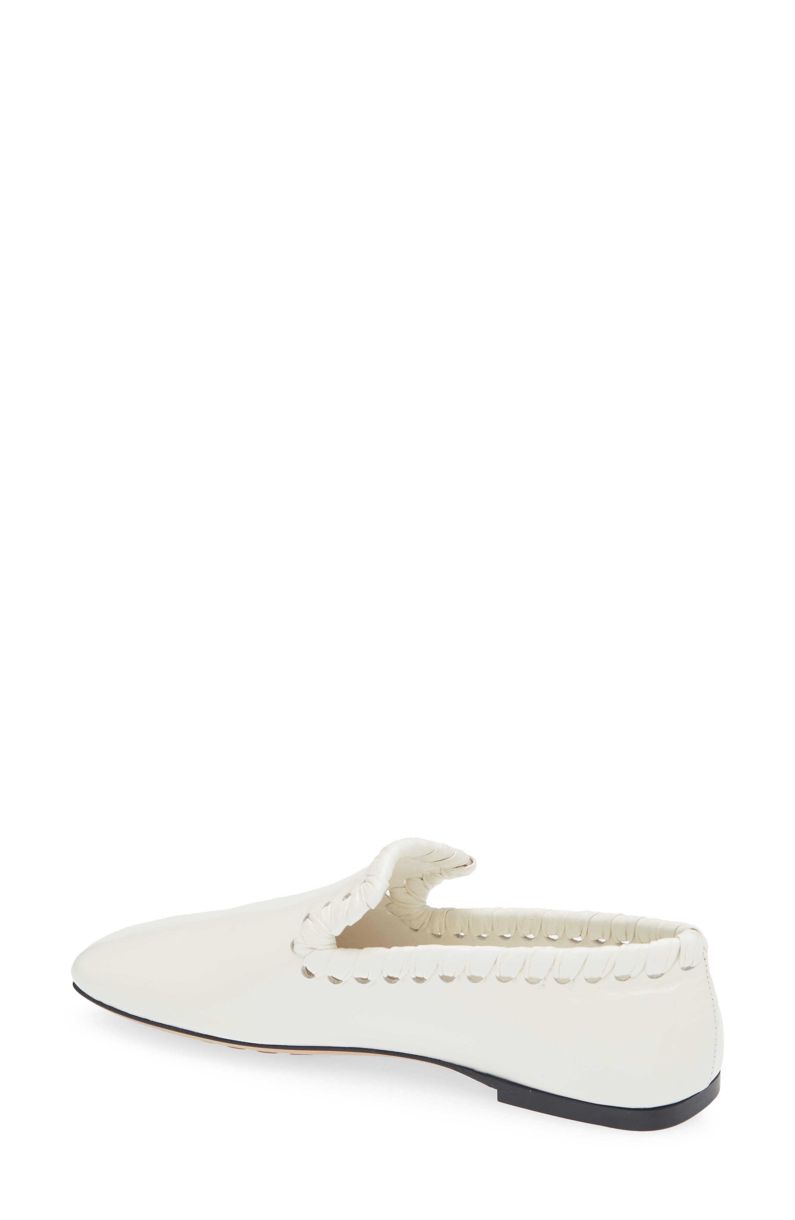 Bottega Veneta Sabato Square Toe Slipper Loafer, Alternate, color, Alabaster