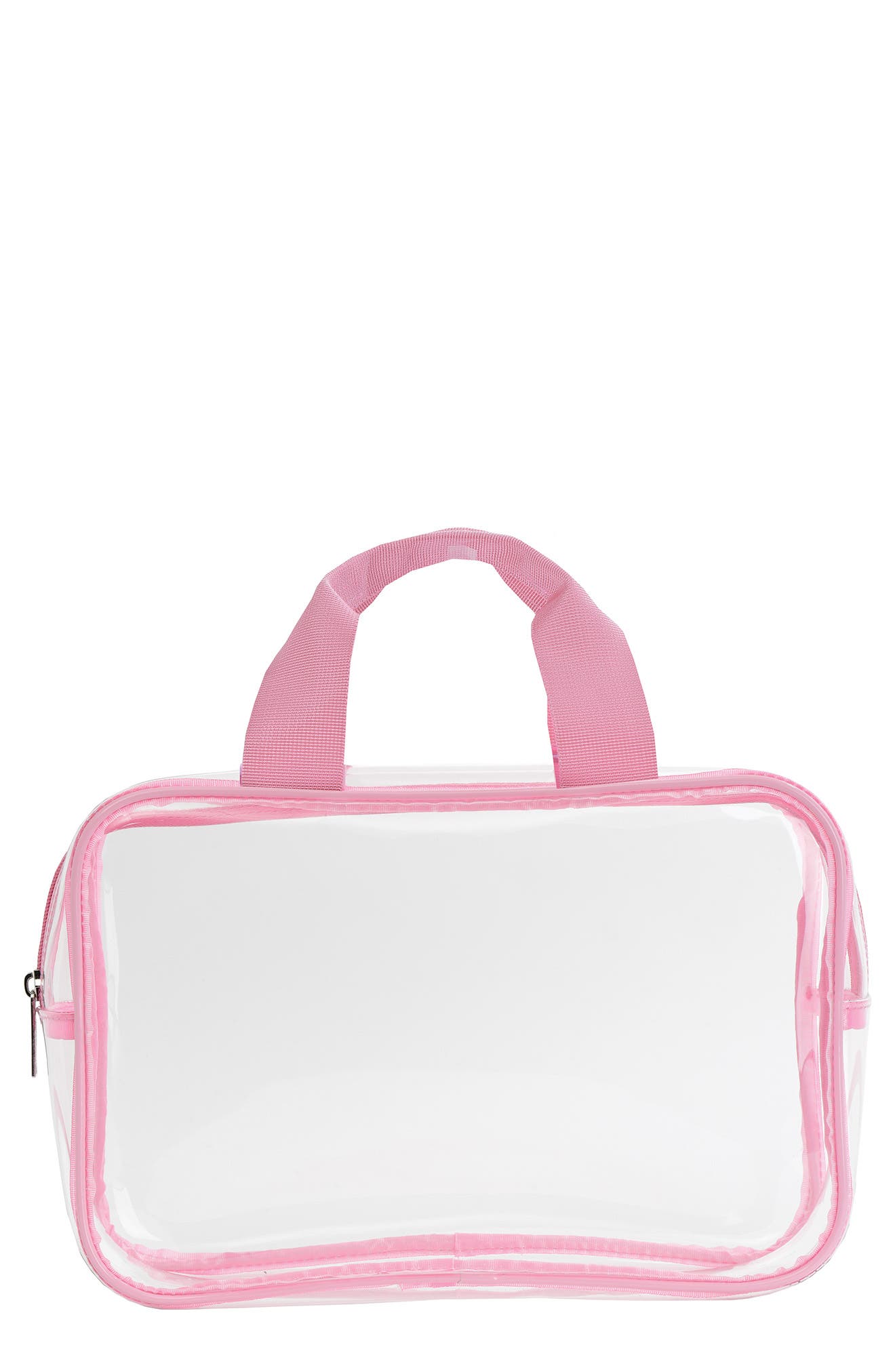 Iscream 3-Piece Cheerful Clouds Cosmetic Bag Set, Alternate, color, Pink