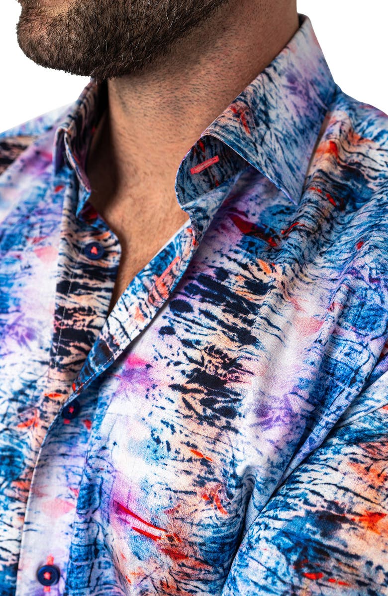 Maceoo Fibonacci Echo Cotton Button-Up Shirt, Alternate, color, 