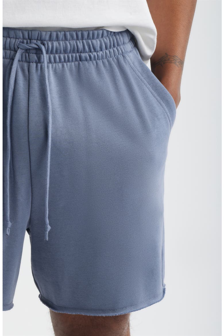 Frayed Terry Sweat Shorts, Alternate, color, GREY FOLKSTONE