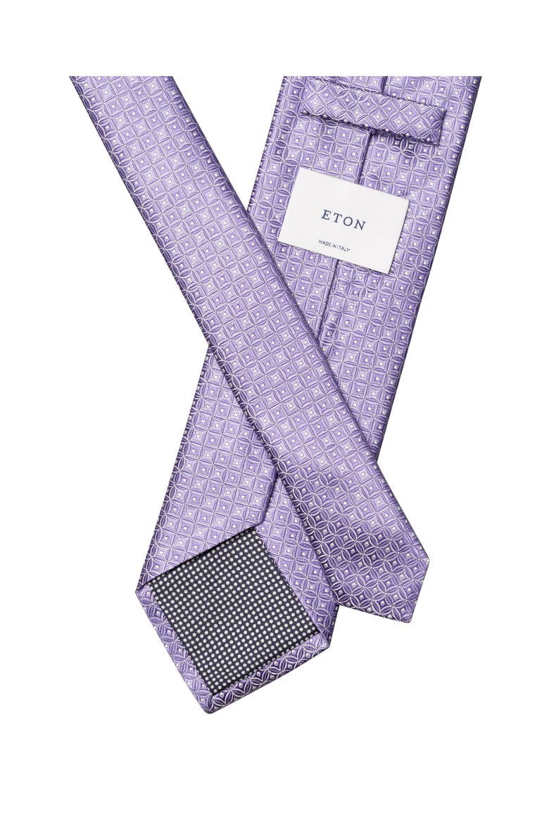 Geometric Silk Jacquard Tie, Alternate, color, MEDIUM PURPLE
