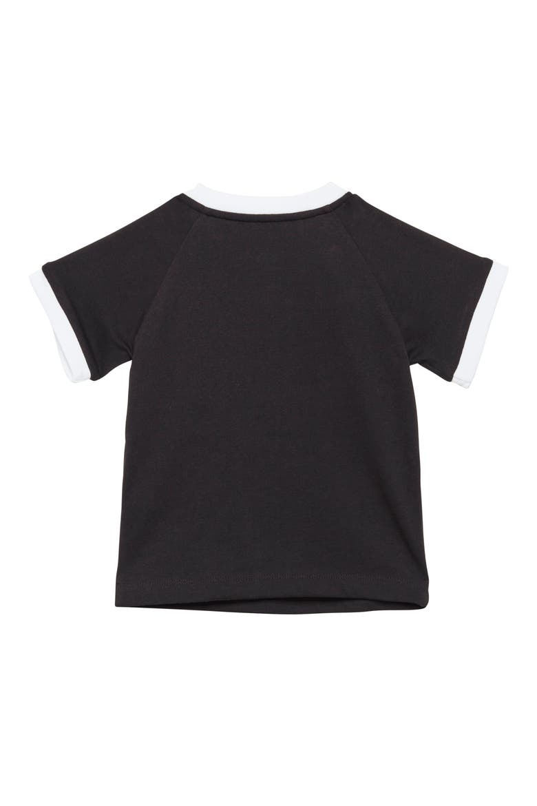 Kids' Adicolor 3-Stripes Cotton T-Shirt, Alternate, color, BLACK