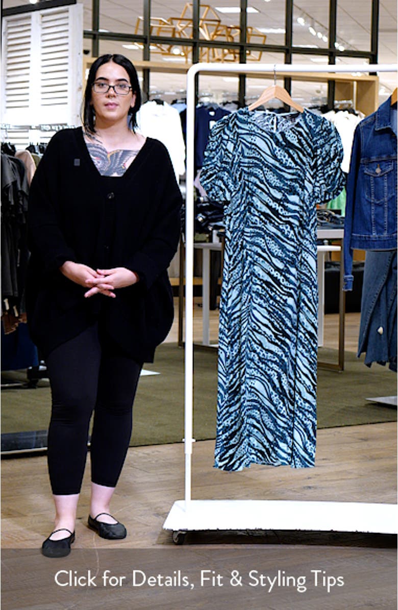 Zebra Puff Sleeve Maxi Dress, sales video thumbnail