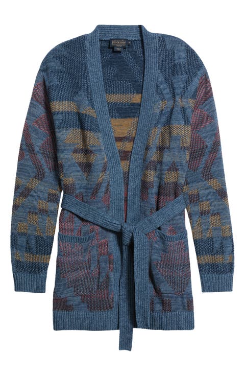 Cheyenne Jacquard Cotton Wrap Cardigan