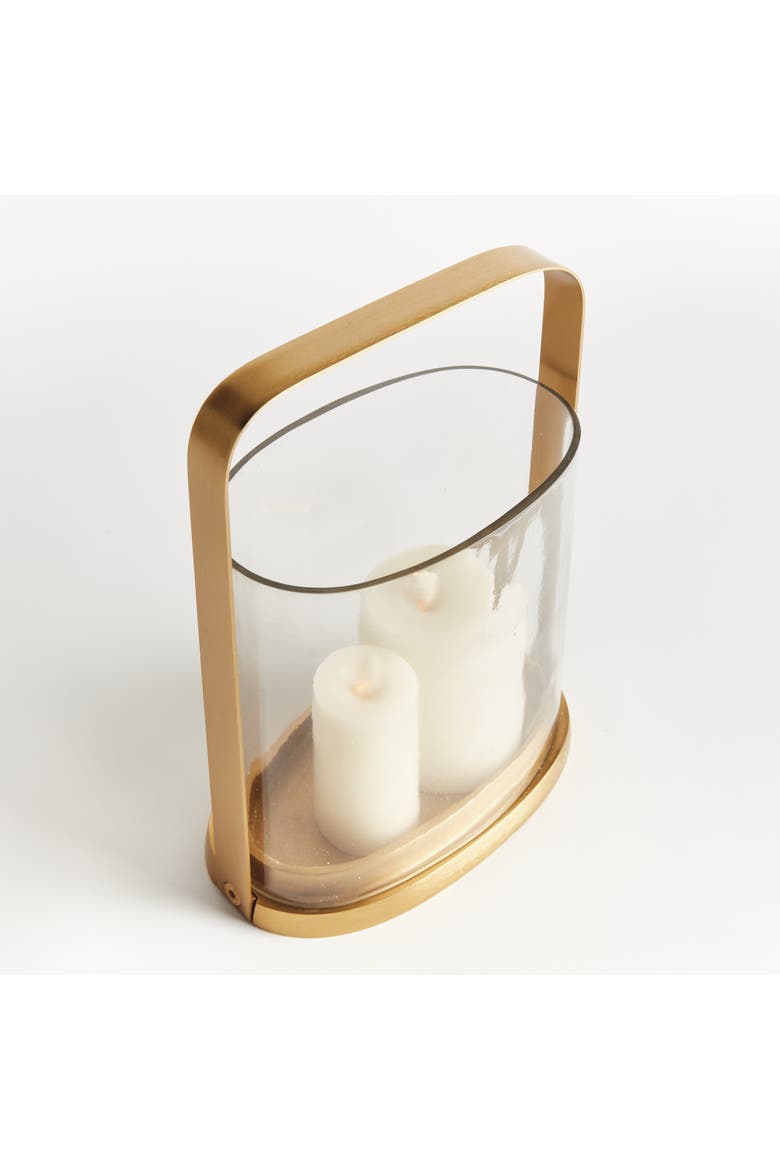 Aila Hurricane Candleholder, Alternate, color, Gold
