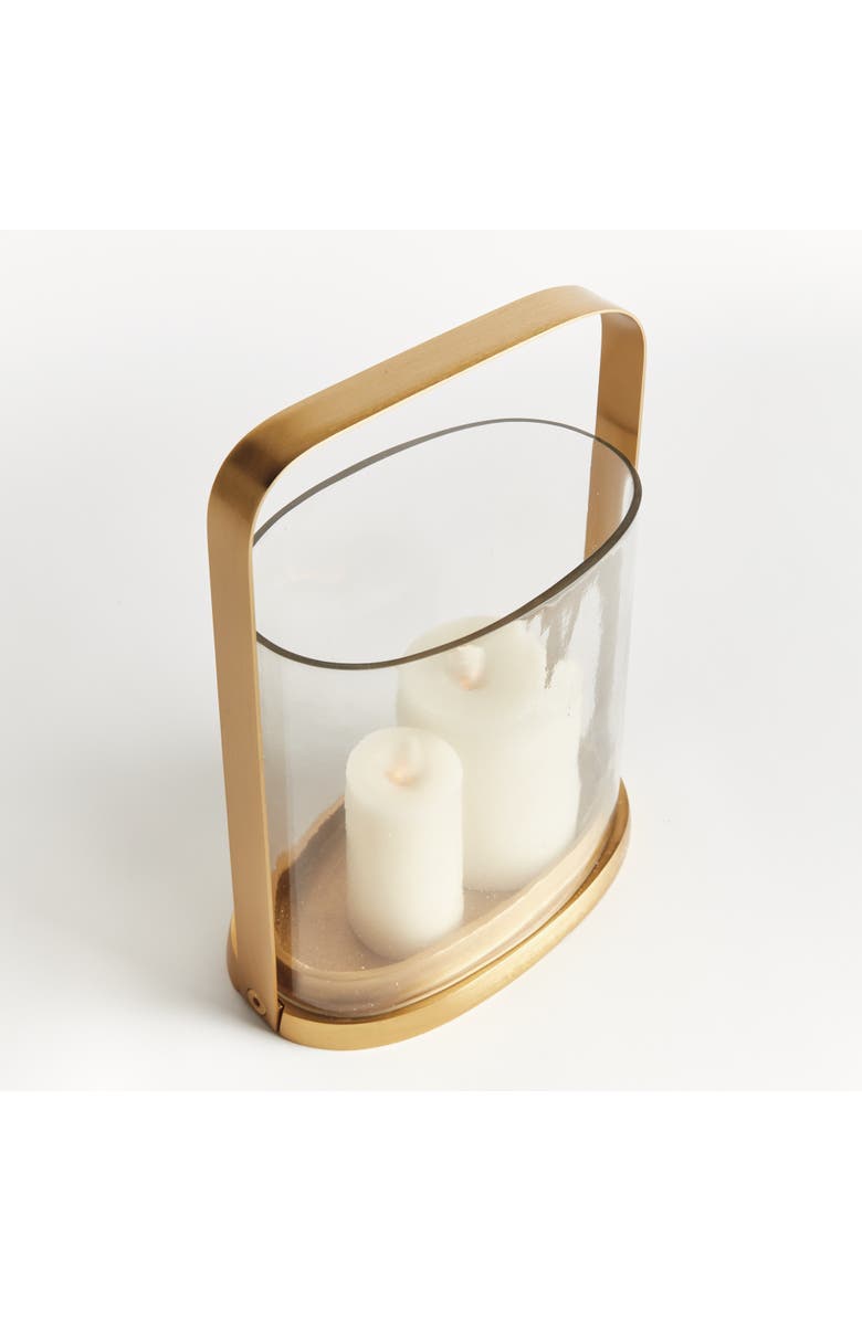 Napa Home & Garden Aila Hurricane Small - Gold Glass Candleholder, Alternate, color, 