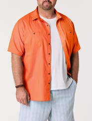 Synrgy by DXL Big & Tall Textured Solid Sport Shirt