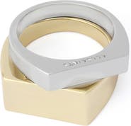 AllSaints Set of 2 Signet Rings