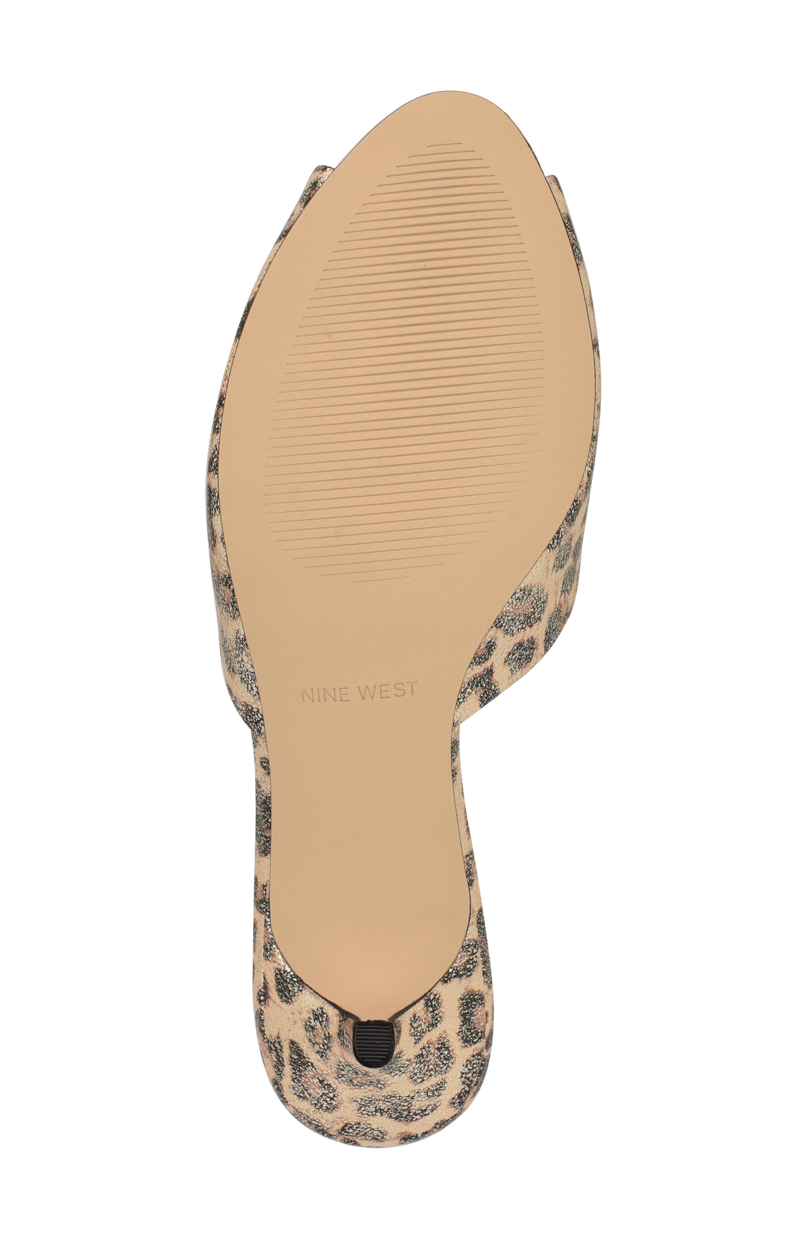 Nine West Luvlie Kitten Heel Slide Sandal, Alternate, color, Gold