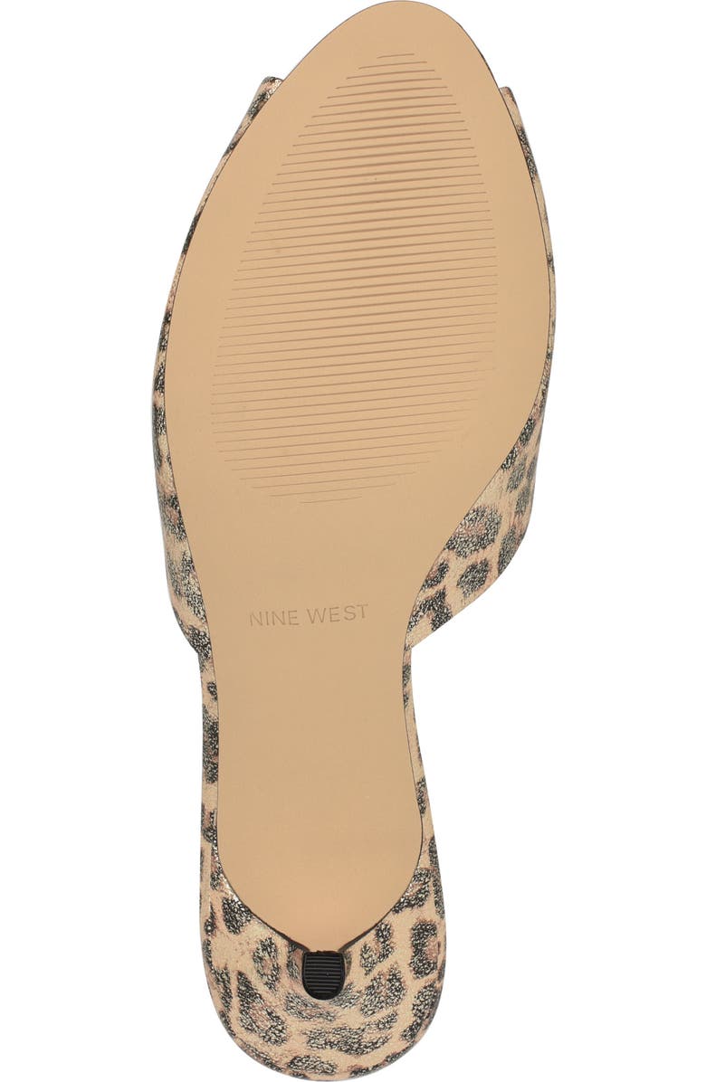 Nine West Luvlie Kitten Heel Slide Sandal, Alternate, color, Gold