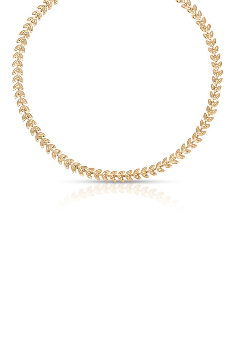 Chevron Chain Necklace, Alternate, color, GOLD