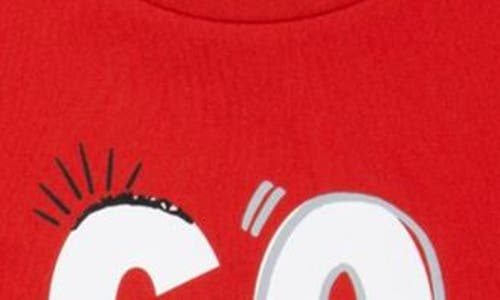 3 Brand Littles Go Time Graphic T-shirt & Shorts Set In University Red