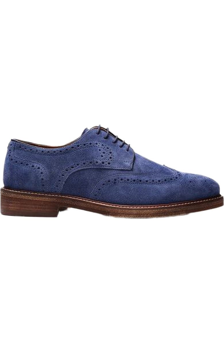 A. Veer Cambridge Wingtip Lace-up, Alternate, color, Jean Blue Suede