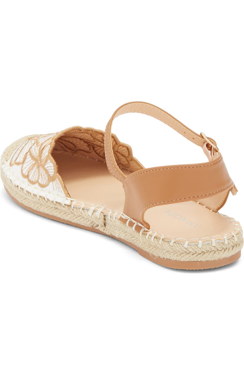 TOP MODA Chaya Floral Embroidered Flat, Alternate, color, Tan Pu