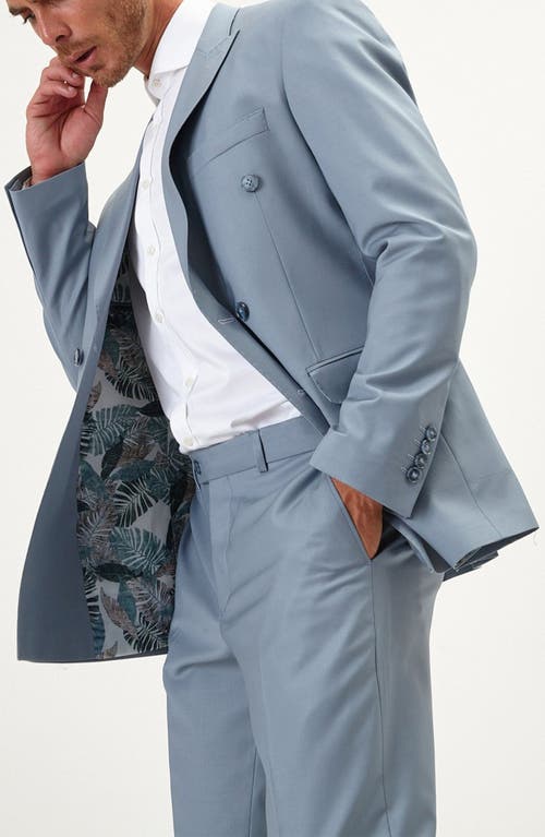 Ron Tomson Super 120s Wool Double Breasted Tuxedo Jacket