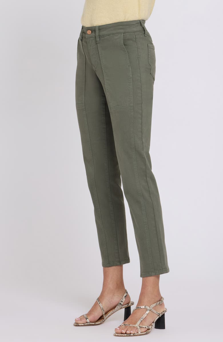 NYDJ Margot Seamed Crop Girlfriend Jeans, Alternate, color, Desert Green