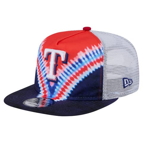 Men's New Era Texas Rangers Tie-Dye Golfer Trucker Adjustable Hat
