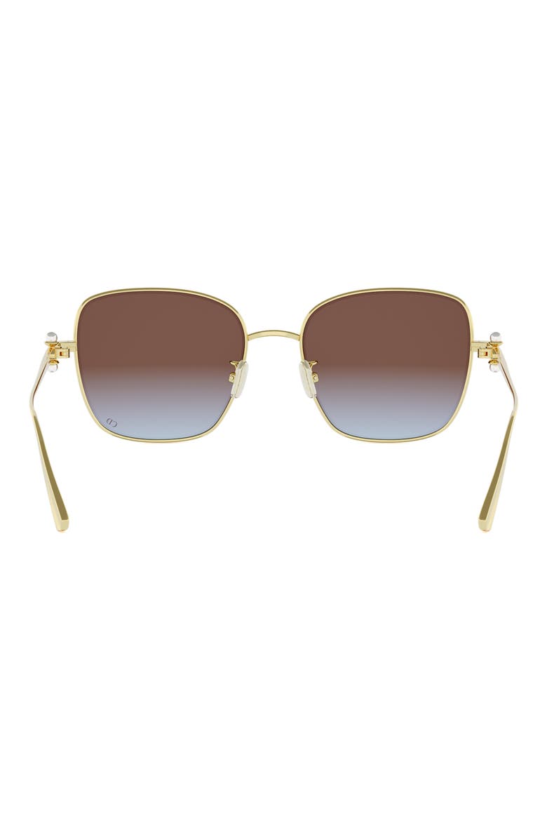 'DiorTribales S1U 55mm Square Sunglasses, Alternate, color, SHINY GOLD DH / BORDEAUX