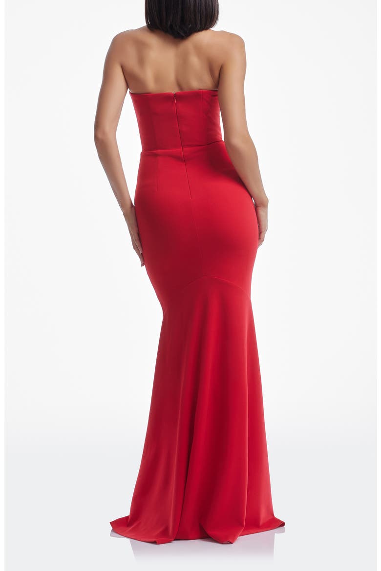Izzy Strapless Mermaid Gown, Alternate, color, ROUGE