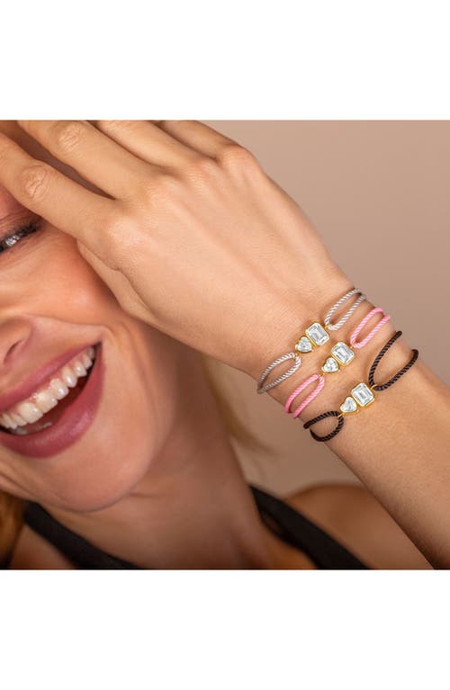 Shymi Cubic Zirconia Corded Slider Bracelet