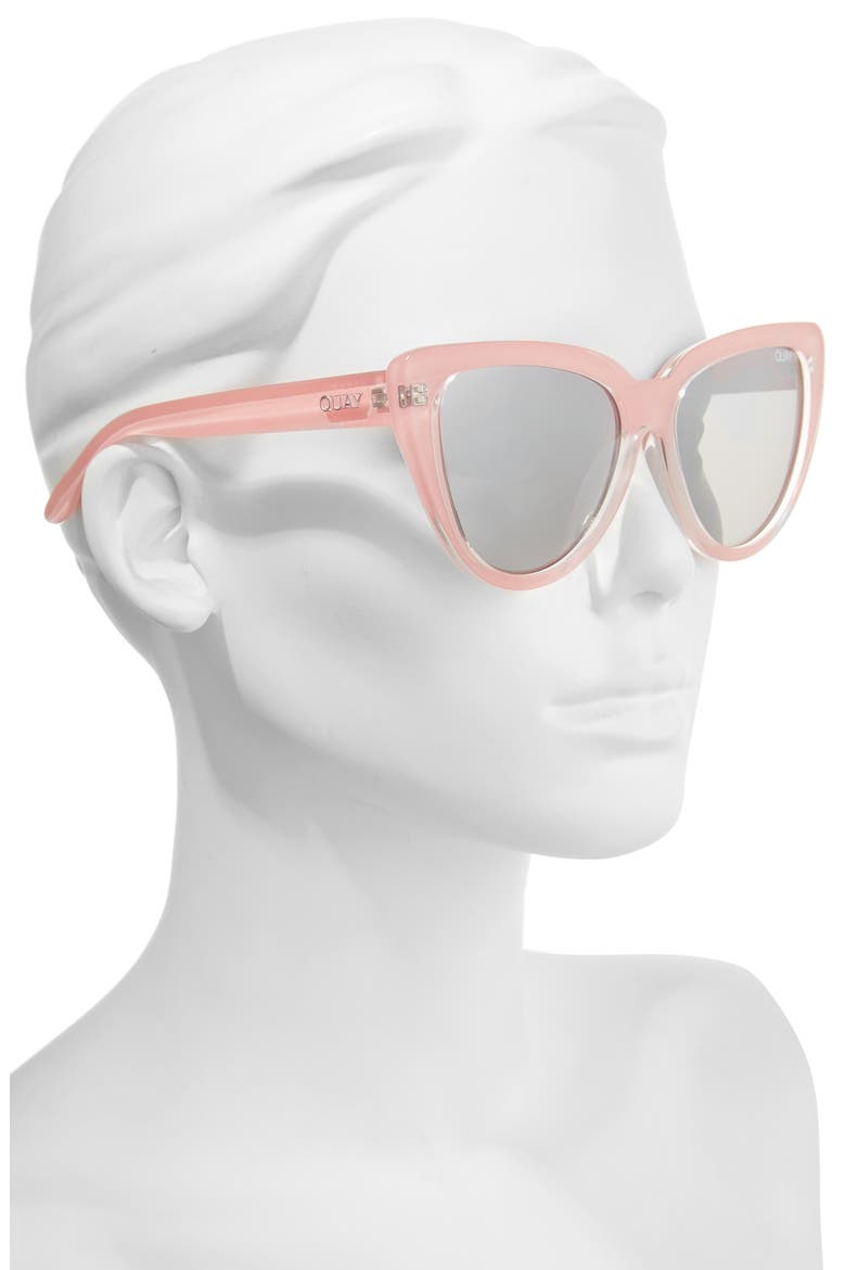Australia Stray Cat 58mm Mirrored Cat Eye Sunglasses, Alternate, color, PEACH/ GRADUAL FLASH MIRROR