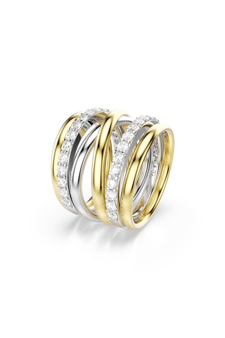 Hyperbola Set of 3 Stackable Rings, Alternate, color, GOLD/ SILVER