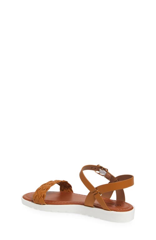 Extreme By Eddie Marc Kids' Braided Strap Sandal In Tan