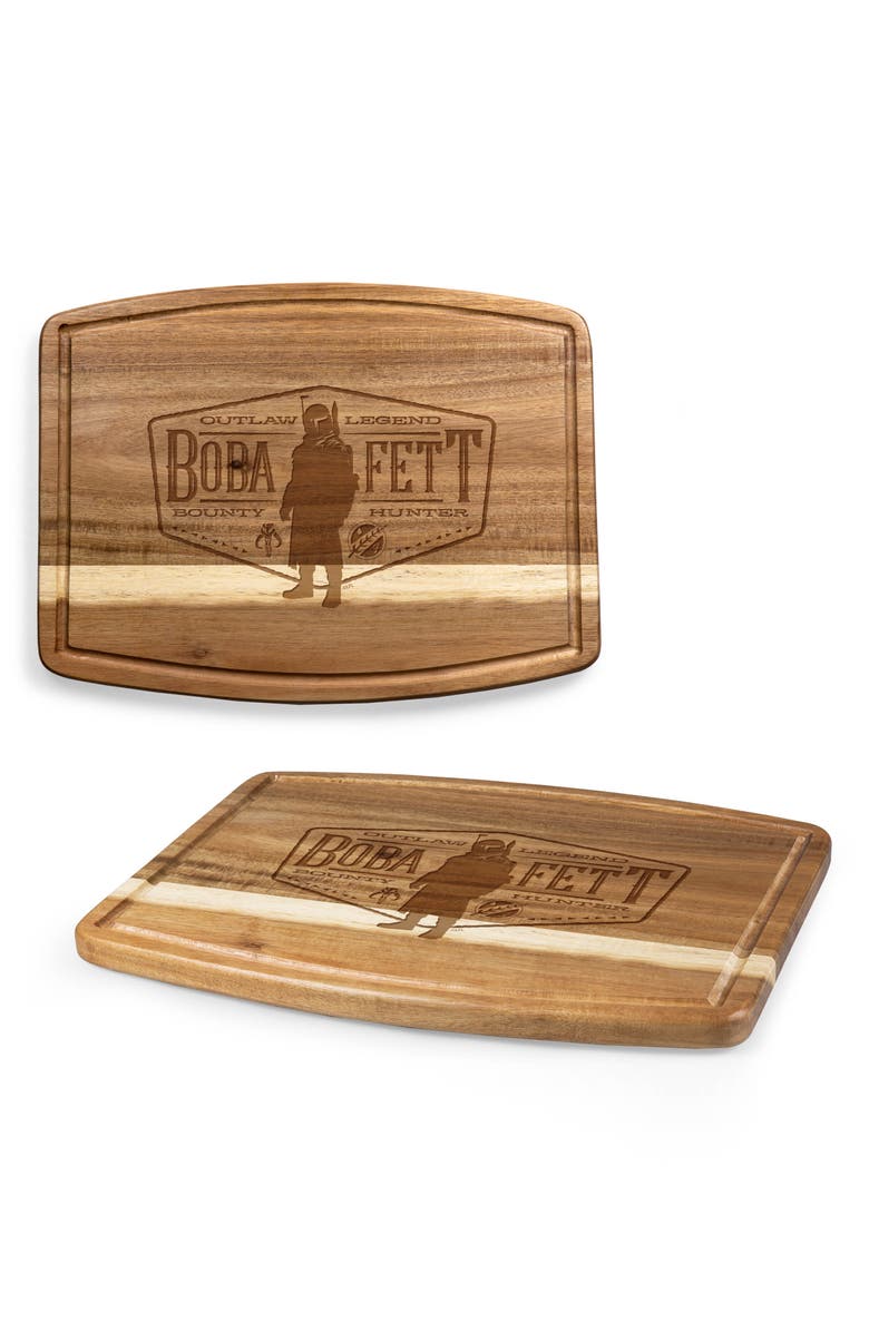 Picnic Time Star Wars Boba Fett Cheeseboard, Alternate, color, Brown