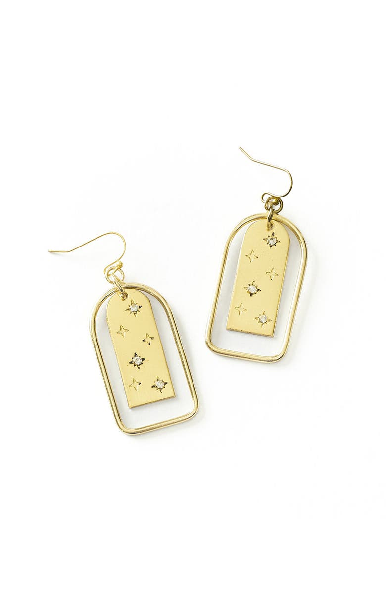 Matr Boomie Sitara Starry Archway Earrings, Main, color, Gold