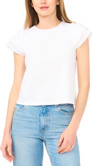 CeCe Double Ruffle Sleeve Top