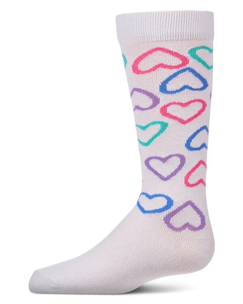 All-Over Heart-Themed Knee High Sock