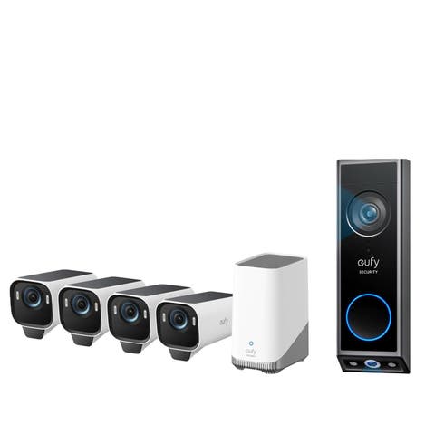 Cam S3 Pro 4-Cam Kit and Video Doorbell E340