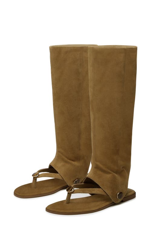 Naked Wolfe Sammy Convertible Flip Flop In Tan-kid Suede