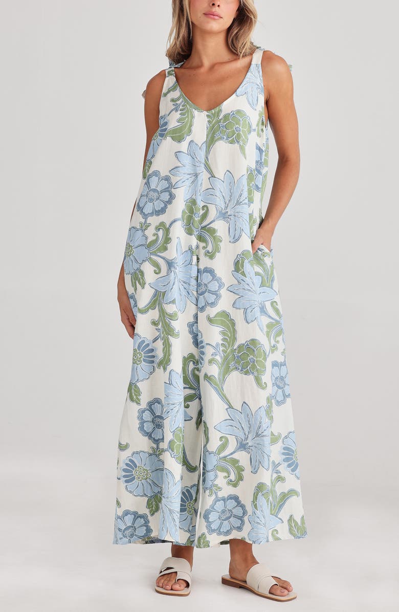 Talisman the Label Temple Floral Wide Leg Jumpsuit, Alternate, color, 