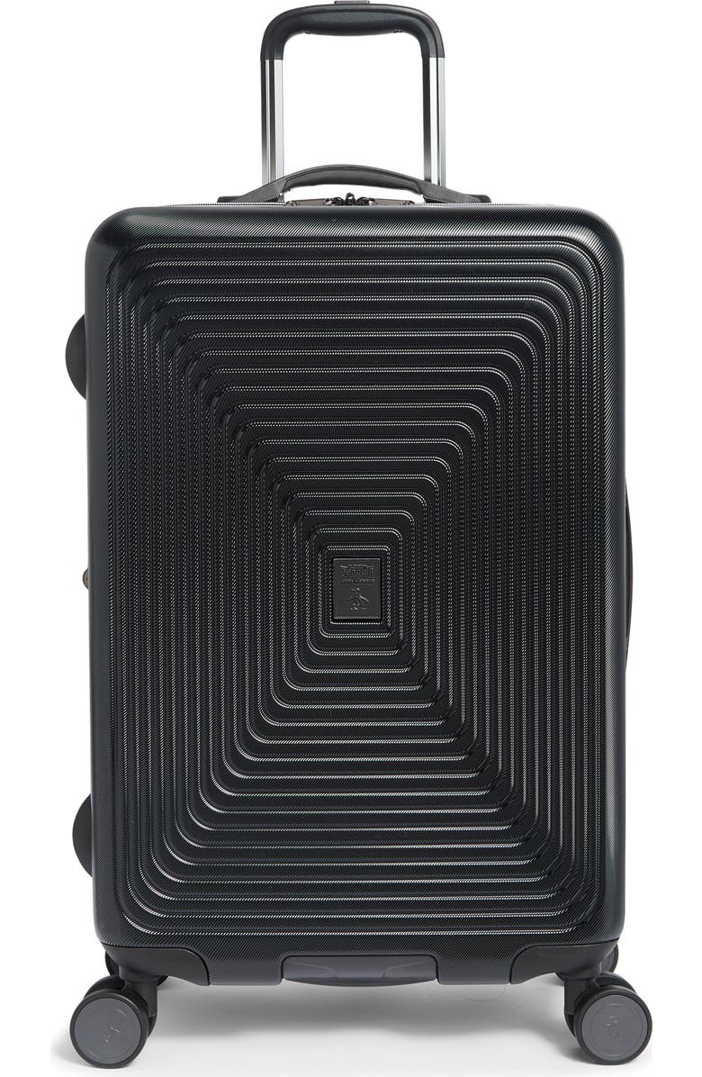 Original Penguin Finnes 25-Inch Hardside Spinner Luggage, Main, color, Black