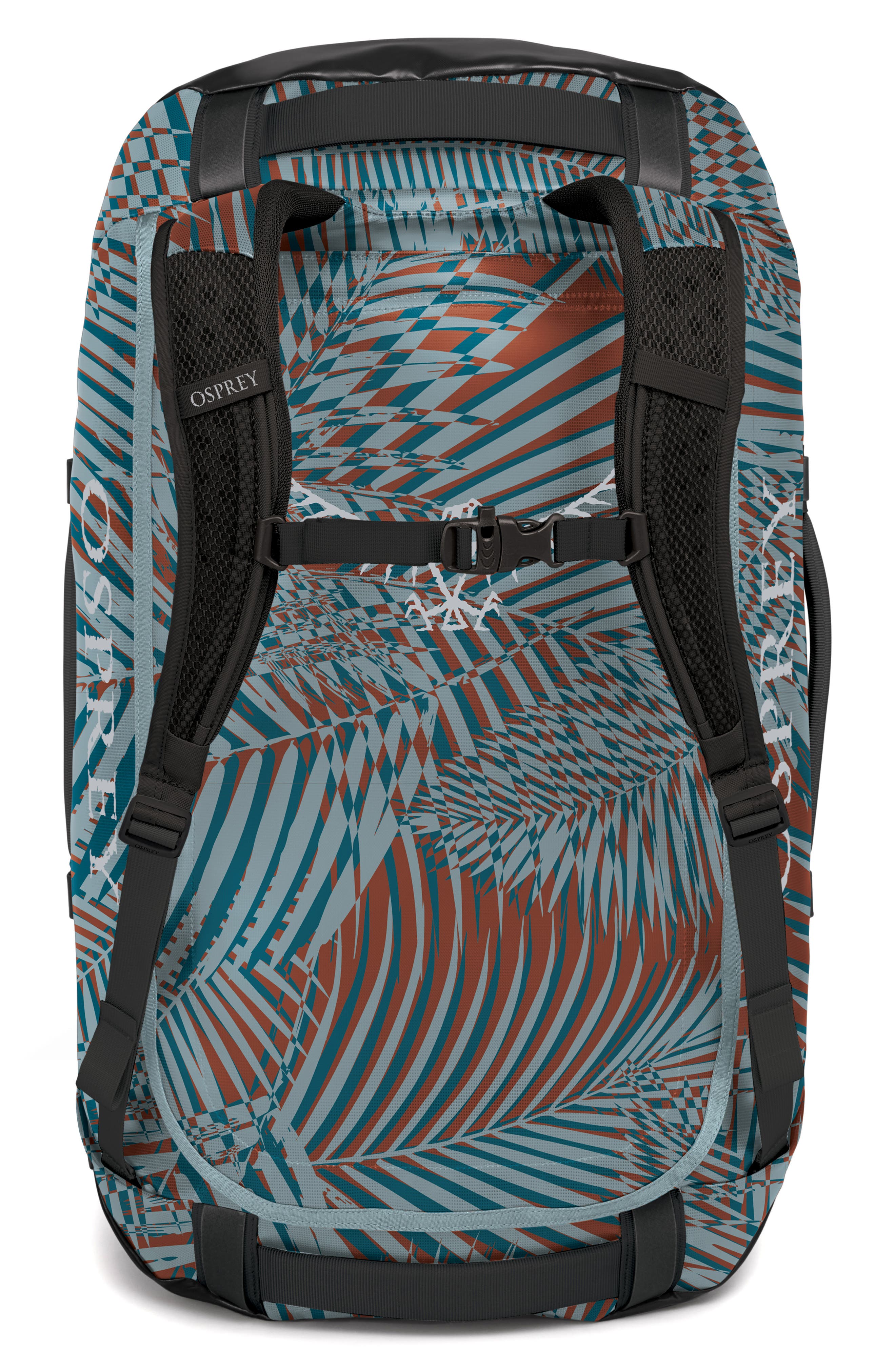Osprey Transporter<sup>®</sup> 65-Liter Water Resistant Duffle Backpack, Alternate, color, Palm Leaf Glitch Print