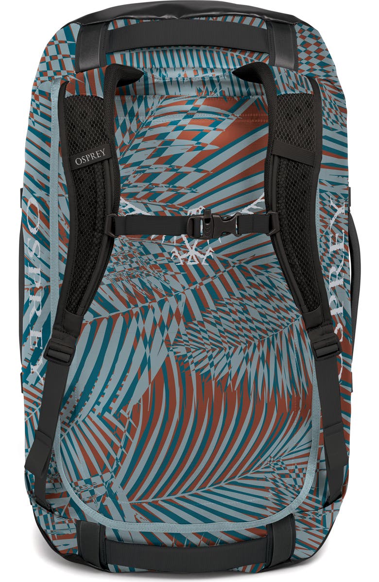 Osprey Transporter<sup>®</sup> 65-Liter Water Resistant Duffle Backpack, Alternate, color, Palm Leaf Glitch Print