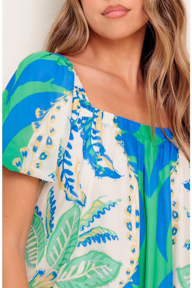 Print Maxi Dress, Alternate, color, GREEN BLUE