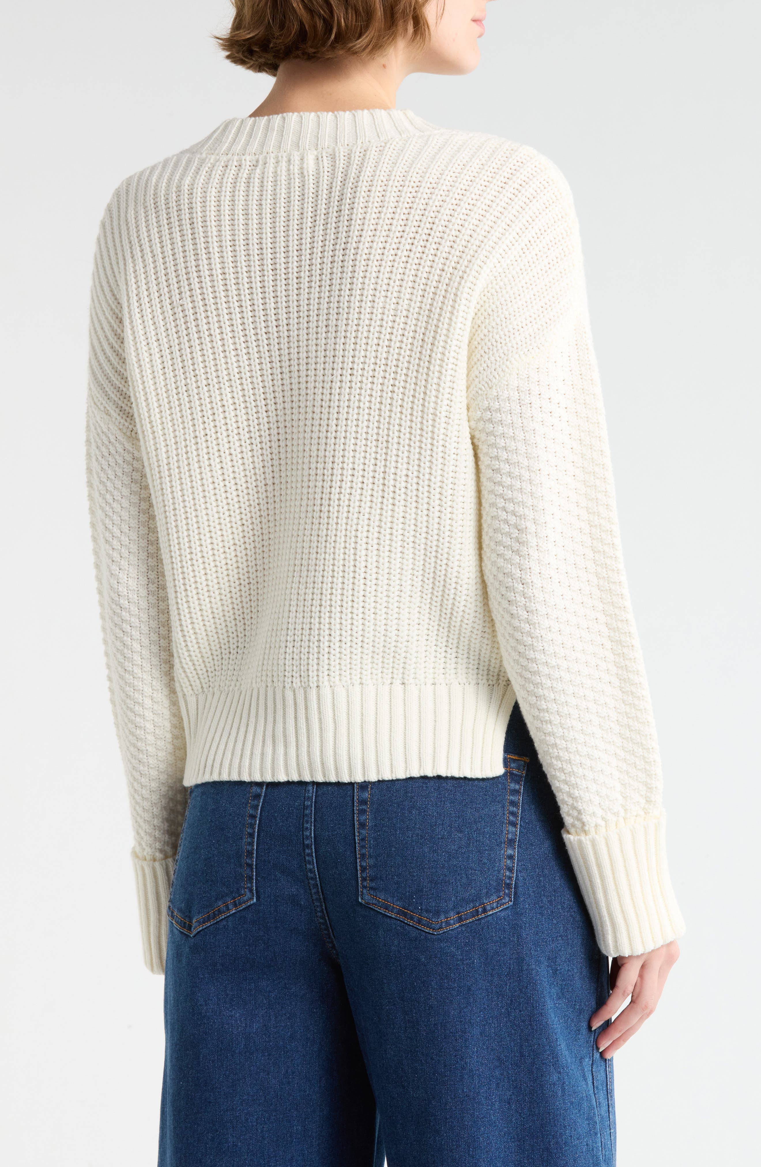 Textured V-Neck Cardigan - image 2