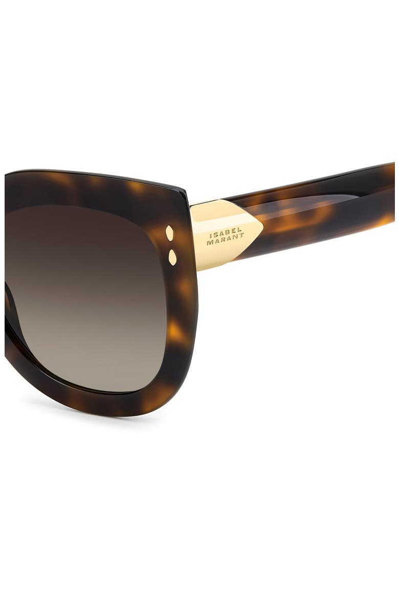 53mm Cat Eye Sunglasses, Alternate, color, HAVANA GOLD/ BROWN